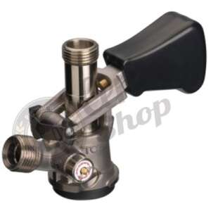 Acoplador tipo D rosca 5/8GAS- 5/8GAS con válvula de seguridad